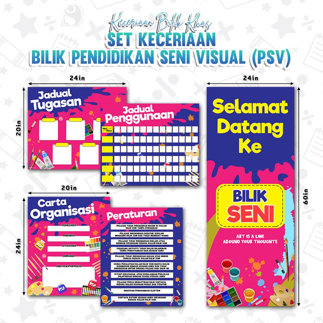 Set Keceriaan Bilik Pendidikan Seni Visual
